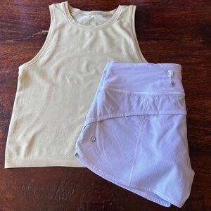 Lululemon shorts/tank bundle. Size 4